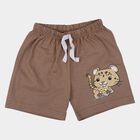 Infants Beige Cotton Half Pant, Beige, small