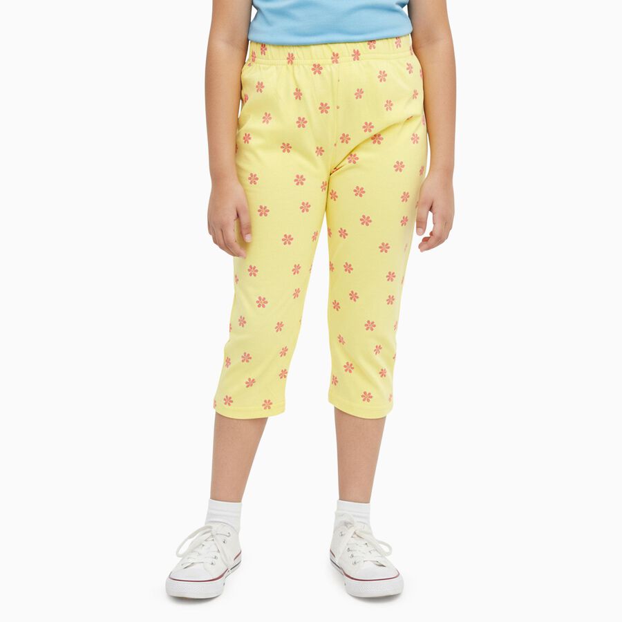 Girls' Capri, पीला, large image number null