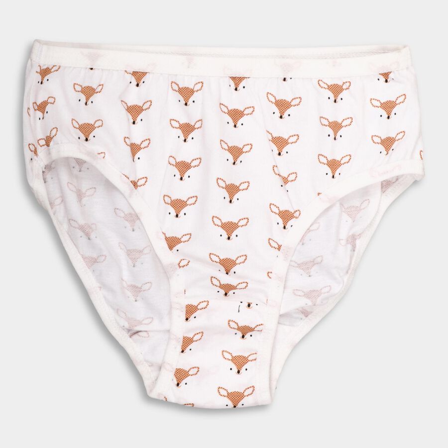 Girls' 100% Cotton Panty , सफ़ेद, large image number null