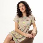 Women's Soft Lavender Sleeveless Casual Nighty, गहरा पीला, small