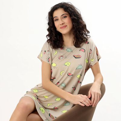 Women's Soft Lavender Sleeveless Casual Nighty