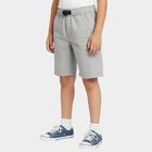 Boys' Light Grey Cotton Elastic Waist Bermuda Shorts, हल्का ग्रे, small image number null