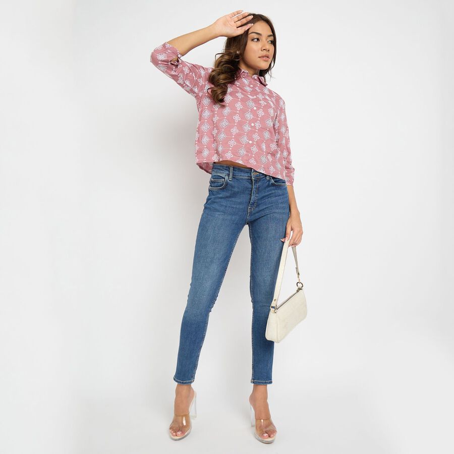 Ladies' 100% Cotton Shirt, Pink, large image number null