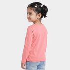 Girls' Coral Round Neck Regular Top, मूँगा (कोरल), small