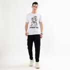 Men's Jet Black Slim Fit Cargo Joggers, काला, small image number null