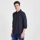 Printed Casual Shirt, Navy Blue, small image number null