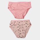 Girls Pink Regular Fit Printed Panty, गुलाबी, small