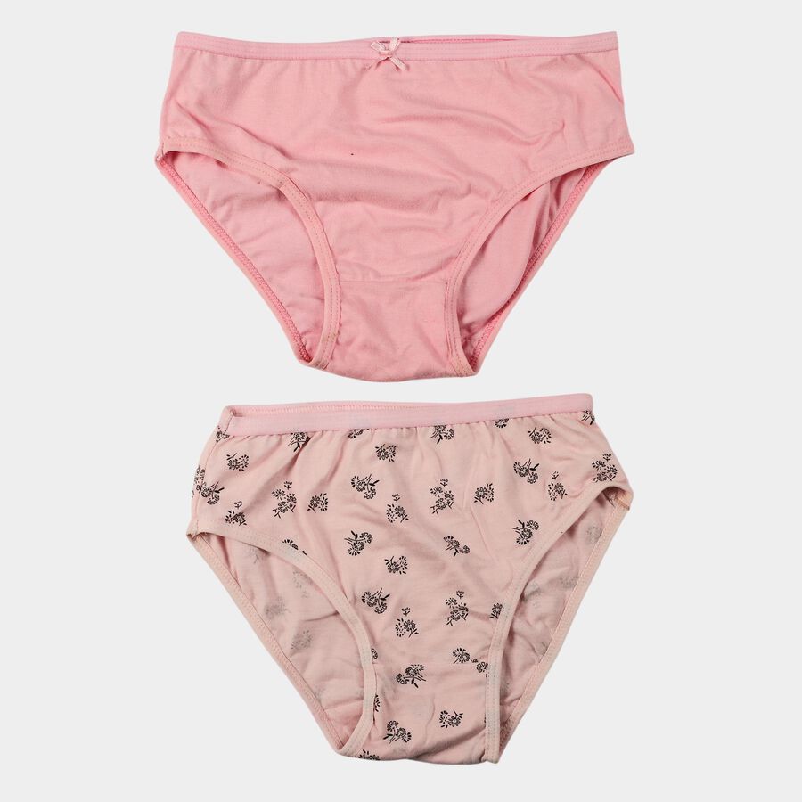 Girls Pink Regular Fit Printed Panty, गुलाबी, large