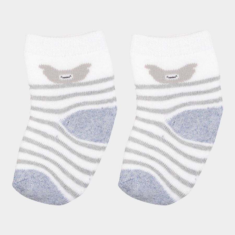 Infants Stripes Socks, Light Blue, large image number null