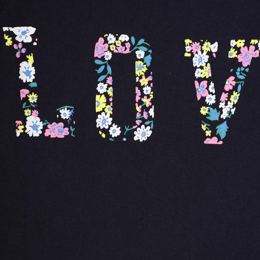 Girls' 100% Cotton Top Skirt, नेवी ब्लू, large image number null