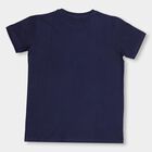 Kids' Navy Blue Cotton Round Neck Casual T-Shirt, Navy Blue, small image number null