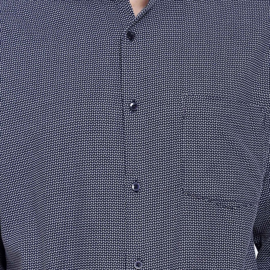 Cotton Solid Formal Shirt, Navy Blue, large image number null