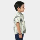 Boys Green Cotton Half Sleeve Classic Casual Shirt, Light Green, small