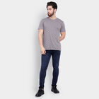 Cotton Solid Round Neck T-Shirt, Dark Grey, small image number null