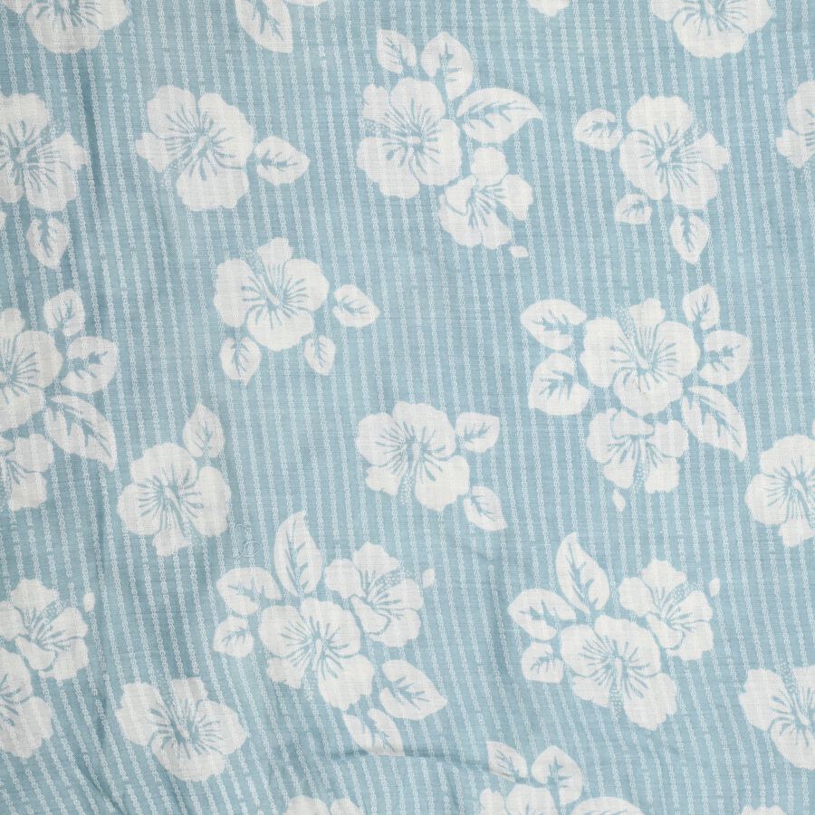 Girl's 100% Cotton Dress, Light Blue, large image number null