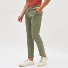 Men's Slim Fit Casual Trousers, Light Green, small image number null