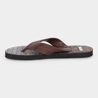 Men's Brown Toe-Post Flip-Flops, भूरा, small