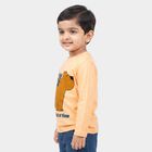 Boys Peach Crew Neck Regular Boys T-Shirt, Peach, small