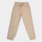 Boys' 100% Cotton Jogger Trouser, Beige, small image number null