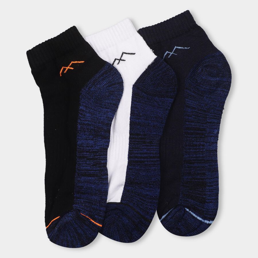 Men's Sports Socks (Pack of 3), Navy Blue, large image number null