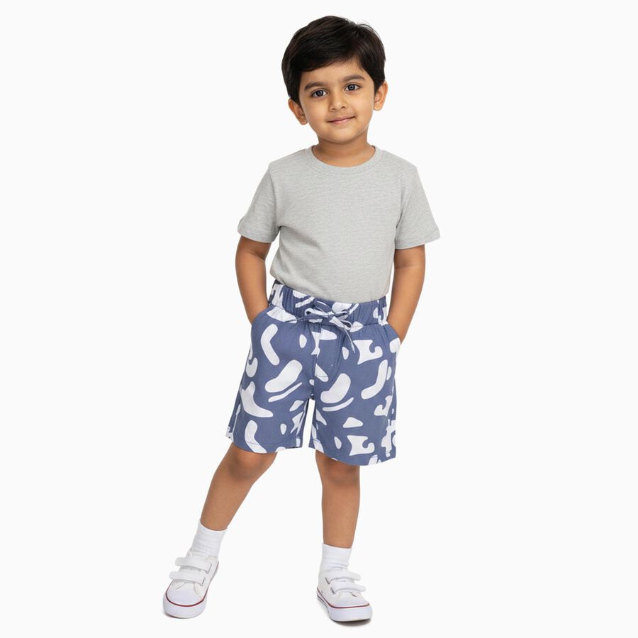 Boys' 100% Cotton Bermuda, Mid Blue, large
