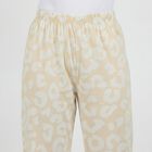 Women's Beige Relaxed Fit Pyjama, Beige, small