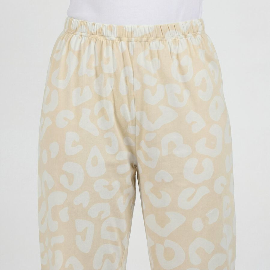 Women's Beige Relaxed Fit Pyjama, Beige, large