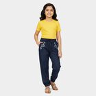 Girls Blue Regular Fit Jeans, Mid Blue, small