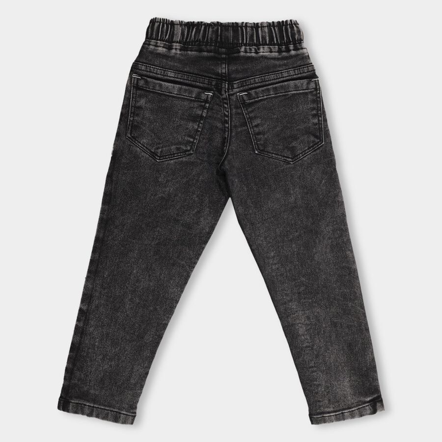 Boys' 100% Cotton Jeans, Black, large image number null