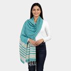 Women's Turquoise Striped Dupatta, गहरा हरा, small