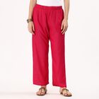 Women's Bright Crimson Red Wide-Leg Metallic Striped Palazzos, वाइन, small image number null