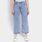 Ladies' 100% Cotton Jeans , Mid Blue, small image number null