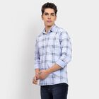 Men's 100% Cotton Casual Shirt , Light Blue, small