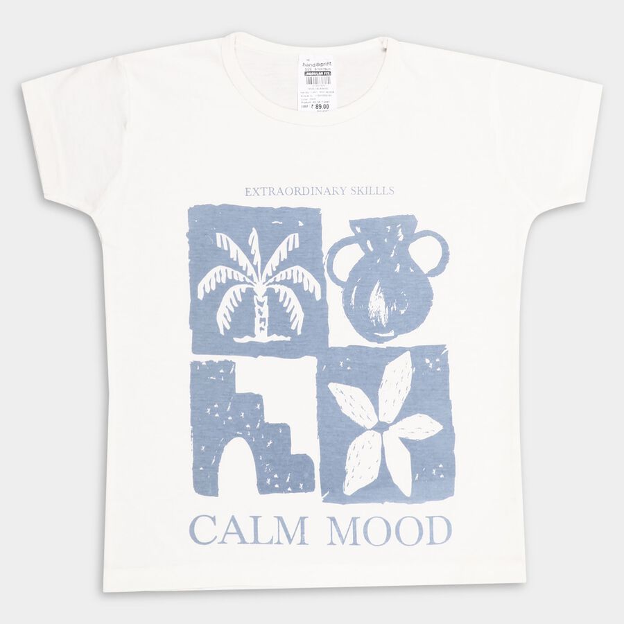 Girl's T-Shirt, Off White, large image number null