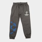 Boys Grey Jogger Fit Graphic Printed Winter Pyjama, गहरा ग्रे, small