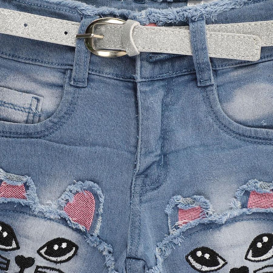 Girls' Shorts, हल्का नीला, large