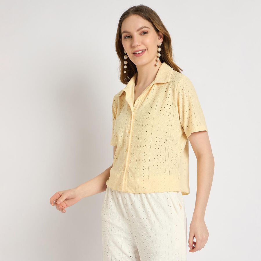 Ladies' Shirt , Yellow, large