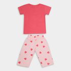 Girls' 100% Cotton Capri Set, Pink, small image number null