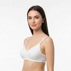 Women's White Regular T-Shirt Bra, White, small