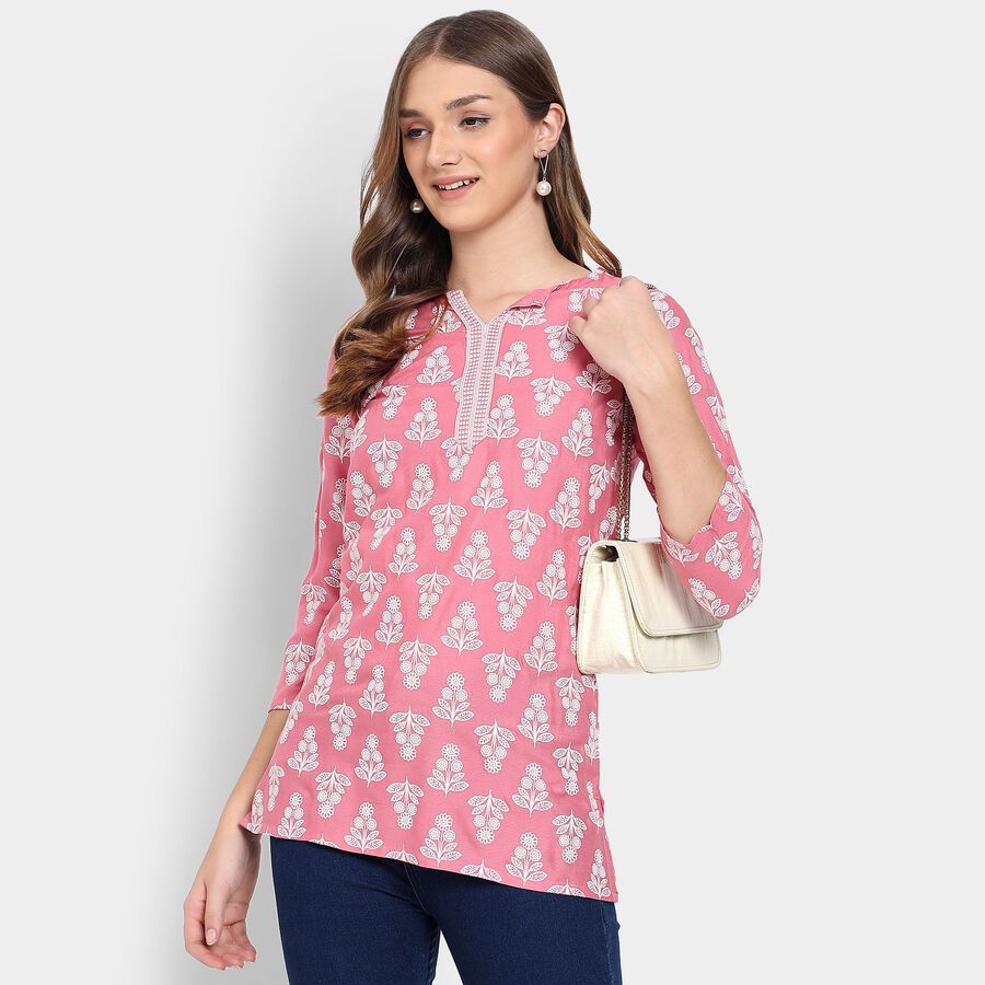 Ladies' Kurti, हल्का गुलाबी, large image number null