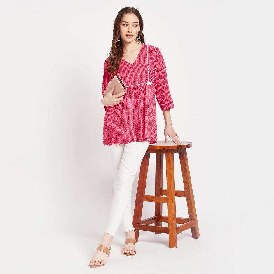 All Over Print Kurti, मूँगा (कोरल), large image number null