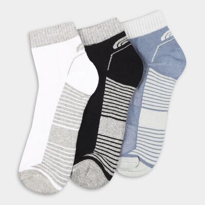 Men's Ankle-Length Striped Cotton Blend Socks