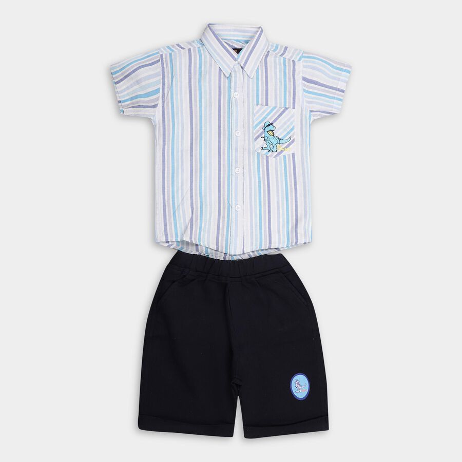 Boys' Woven Baba Suit , Light Blue, large image number null
