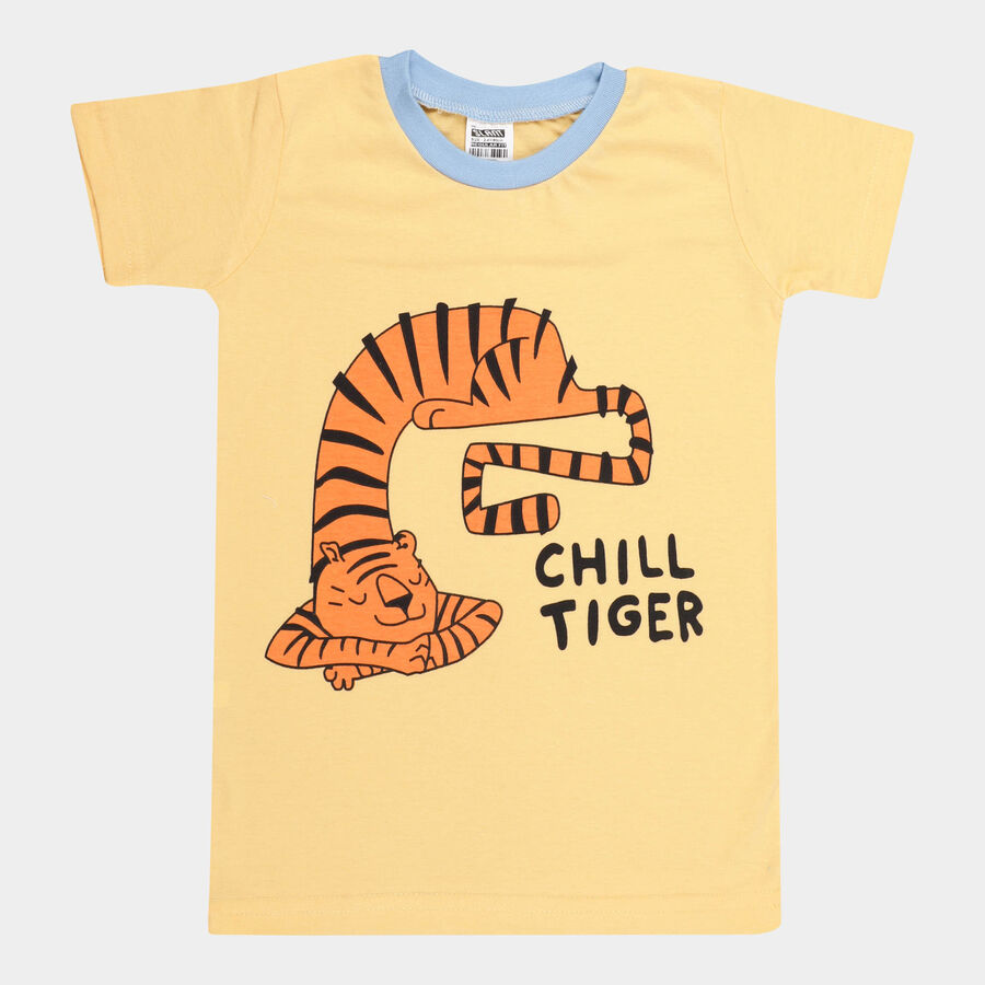 Boys T-Shirt, गहरा पीला, large image number null