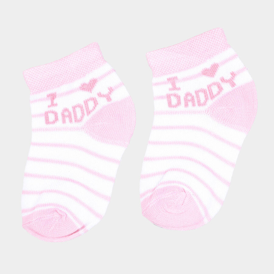 Girls Ankle Length Socks, Pink, large image number null