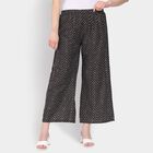 Ladies' 100% Cotton Palazzos, काला, small image number null