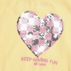 Girls Bright Yellow Crew Neck Casual Sweatshirt, Yellow, small image number null