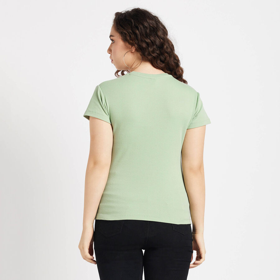 Round Neck T-Shirt, Light Green, large image number null