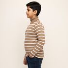 Boys Muted Beige Turtleneck Casual Pullover, Beige, small image number null