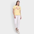 Ladies' Round Neck T-Shirt , पीला, small image number null